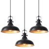 LWWHQ Black Pendant Lights Kitchen Island 3 Pack, 11.41" Kitchen