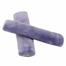 Gray Plush Seatbelt Shoulder Pad Covers, 2 Pcs Car Safety seat belt cushion Protector Comfortable seatbelt strap cover with velcro for Adults and Children