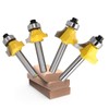 RKURCK 1/4" Shank Round Over Edging Router Bits Corner Rounding
