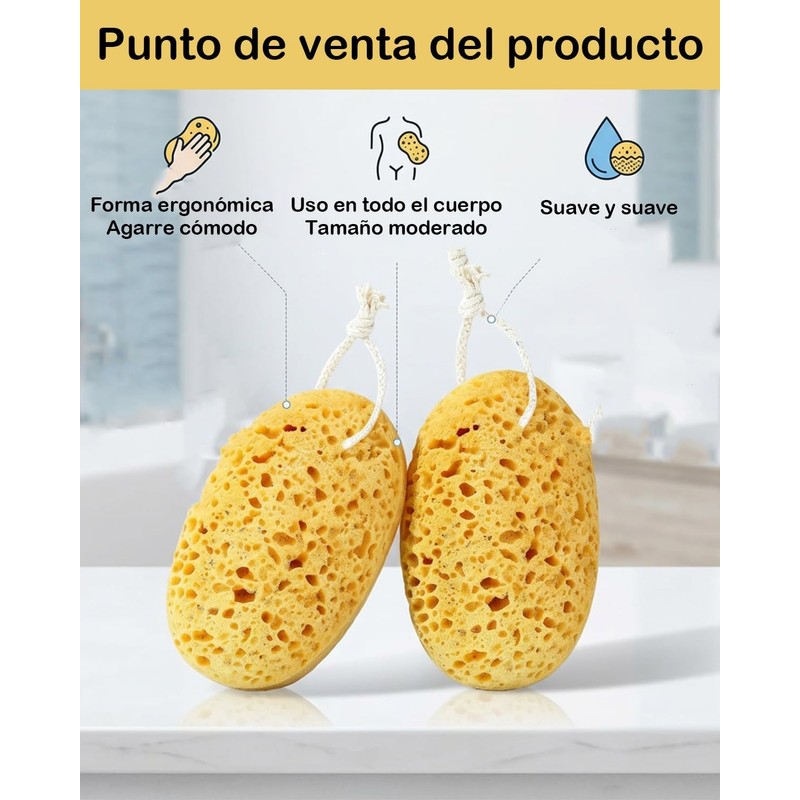 Esponja de Baño Exfoliante Xjvjixe Juego de 2 Piezas para