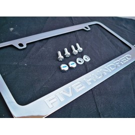 Ford Five Hundred Chrome Metal License Plate Frame with Screw Caps