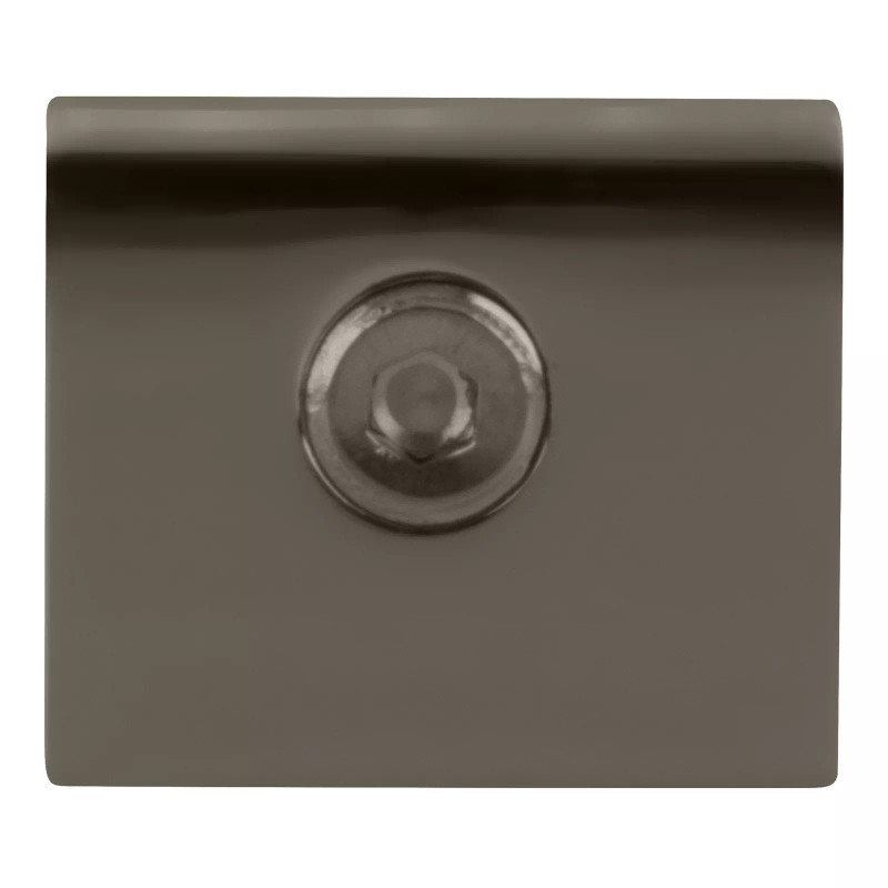 CRL FA10PN Polished Nickel Square Interior Shower Shelf Clamp