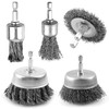 WENHUALI 5 Pcs Drill Wire Brush Set, Heavy Duty Wire
