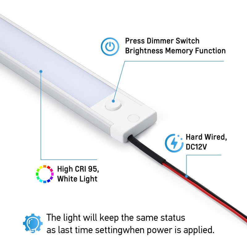 acegoo RV Dimmable Under Cabinet LED Lighting 12V Linear Light