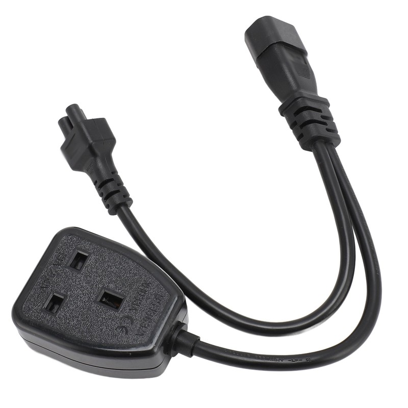 IEC320 C14 Male to C5 and Female Power Cord C14