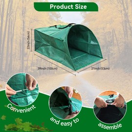 EOONTOON EOONTOON 53 Gallon Leaf CollectorLarge Yard DustpanPortable Pop Up Leaf Bags, Foldable Leaf Pick Up ToolsReusable Yard Garden Bags for Leaves Lawn Trash200L