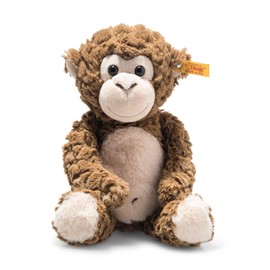 Steiff Bodo Monkey, Premium Monkey Stuffed Animal, Monkey Toys, Stuffed Monkey, Monkey Plush, Cute Plushies, Plushy Toy for Girls Boys and Kids, Soft Cuddly Friends (Brown, 12")