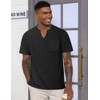 QOSOQ Men's V Neck T Shirts Short Sleeve Summer Casual