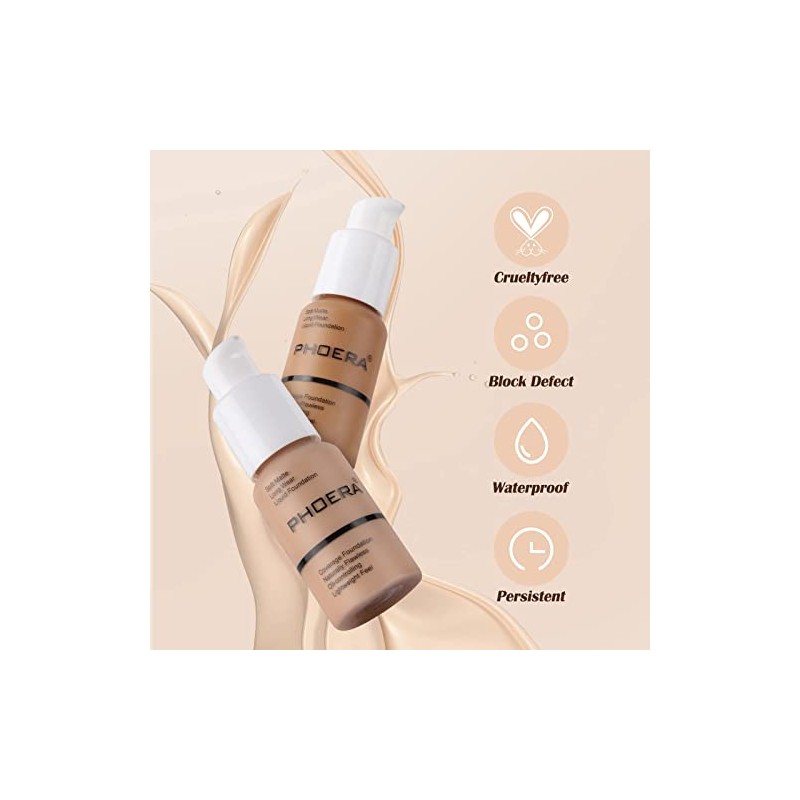Bases Maquillaje Corrector Líquido Base Líquida Natural Cobertura Total Que
