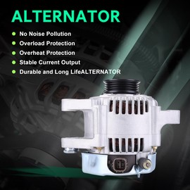 New Alternator for Toyota Yaris 2006-2015 1.5L L4 1497cc Car Alternator 12 Volt CW 80 Amp Alternator 12V Replace 27060-21150 27060-21151 104210-8180 11203 Electric Car Alternators