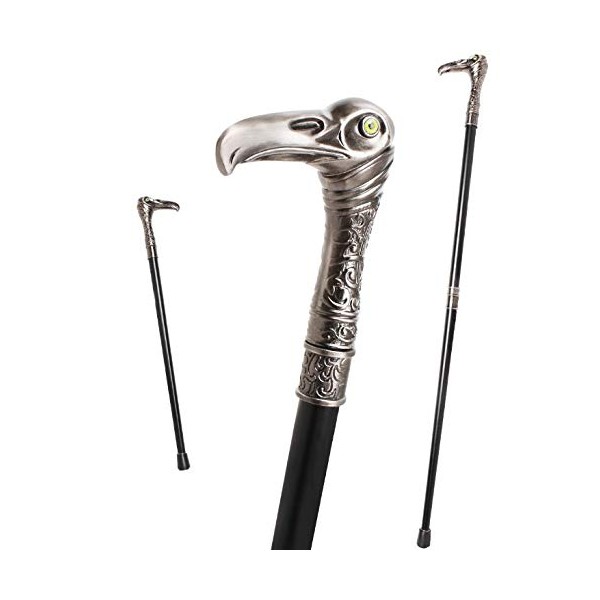 Ziv Eagle Walking Stick- Decorative Cane Walking Stick for Men and Women- Eagle Cosplay Cane, Walking Cane, All Metal Walking Stick Symbol of Power and Strength