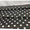 Unbranded White Polka Dot Print on Black Poly cotton Polyester