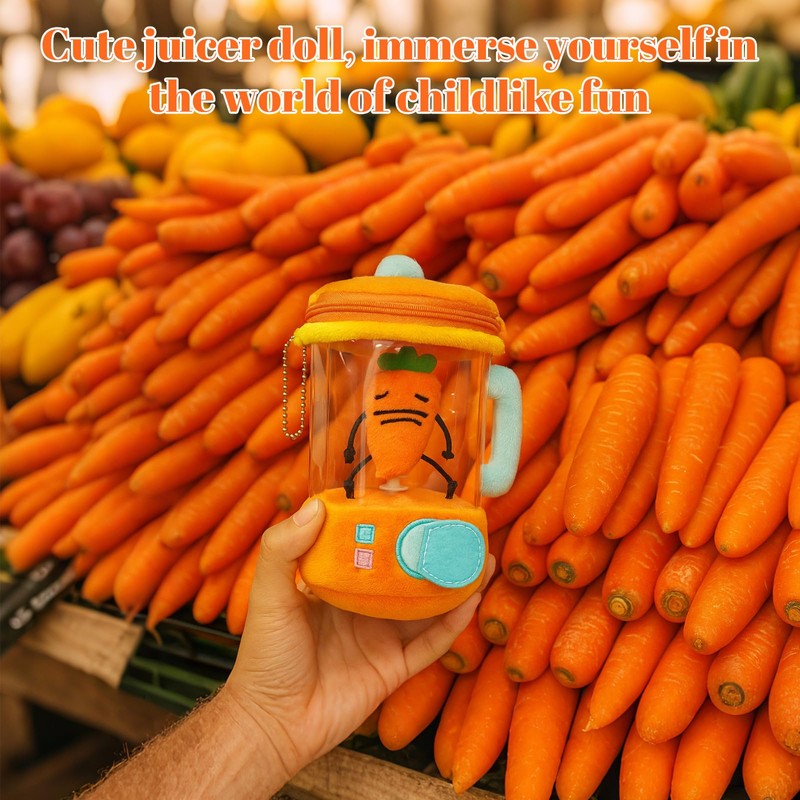 Carrot Toy Blender - Fun Decompression Cute Plushies, Drawstring Pull,