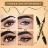 TOEECY Eyebrow Pencil, 2-in-1 Liquid Eyebrow Pencil, Eyeliner with Double