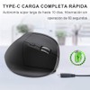DQST Ratón Vertical Ergonómico Inalambrico Recargable -3 Niveles dpi (800-1600)-Compatible