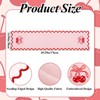 Breling Pink Bow Cherry Table Runner 70 Inches Coquette Scalloped