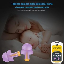 Filtro de sonido tapones para los oídos reutilizables cancelación de ruido tapones auditivos suaves silicona cómodos para dormir viaje trabajo incluye