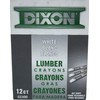 Dixon 52300 Lumber Crayons, 4 1/2 x 1/2, White, Dozen