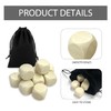 10 Blank Dice with 1 Storage Bag, Wooden Dice, Play