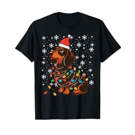 Christmas Dog Dachshund Santa Xmas Wiener Women Men Kids T-Shirt