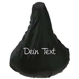 Shirtinstyle Premium Seat Cover Saddle Protector with Your Desired Text for Bicycle, Protection, Cover, Black