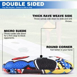 mytag Cornhole Bags Set of 8 Professional Grade, Dual Sided Slick and Stick Cornhole Bean Bags with Carry Bag (Yellow + Red (Set of 8))