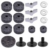 Unbranded 18pcs/Set Drum Accessories Felt Pad/Wing Nut/Cymbal Sleeve Base for