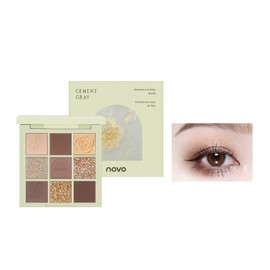 novo British Afternoon Tea, 9 Colors, Eye Shadow Palette, Eye Makeup, 0.3 oz (9 g), Brown, Pink, Orange, Limited Color, Glitter, Matte, Sheer, Glitter, Popular, Expert, Transparent, Texture,