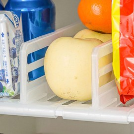 jojofuny 3Pcs Adjustable Refrigerator Divider: Space-Saving Refrigerator Partition Bins for Efficient Fridge Organization - PP Shelf Separator, 10.03 X 3.14 X 2.91 Inch