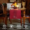 BAZIOE Linen Table Runner - Modern Red Washable Table Decoration