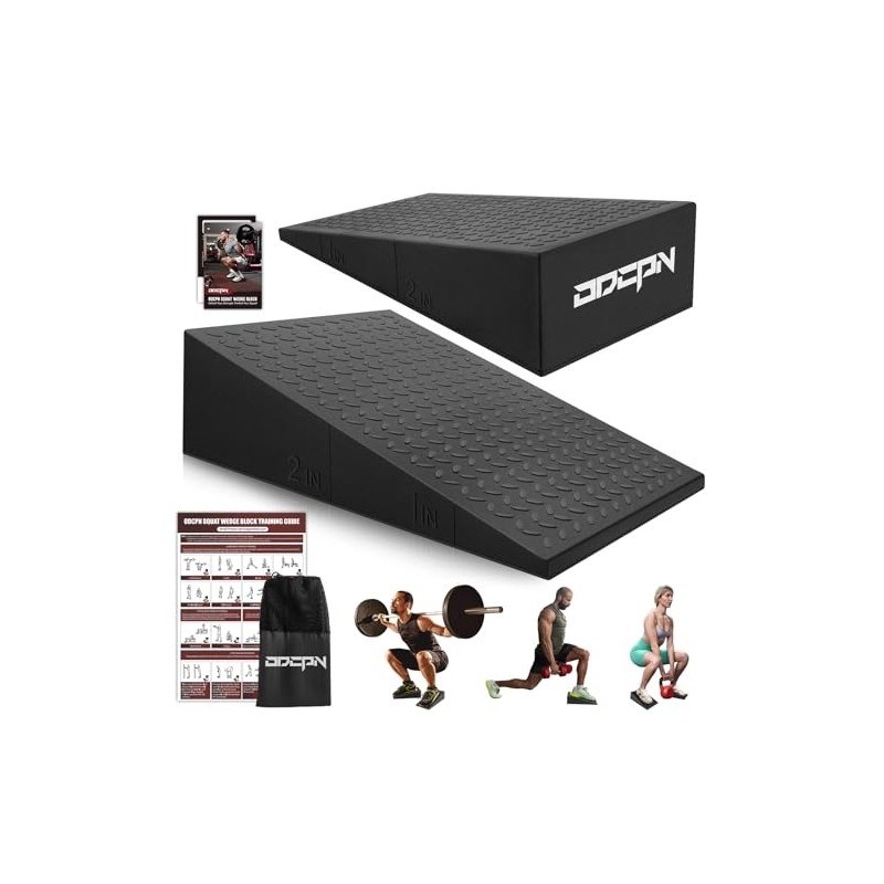 Squat Wedge Block, 2 Pcs Non-slip Heel Elevated Squat Wedge