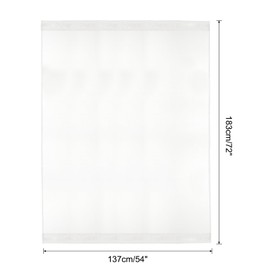 PATIKIL Blackout Door Curtain, 54" W x 72" L French Window Door Half Curtain, Blackout Side Light Decorative Drapery for Kitchen Home, 1 Panel, White