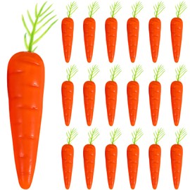 SAFIGLE Pack of 25 Mini Carrots for Crafts, Artificial Carrots, Plastic Ornaments, Fake Small Carrot Models, Photo Props for Home Decoration Kitchen