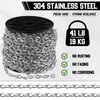 Yaocom 50ft Jack Chain with 10 pcs S Hooks Galvanized