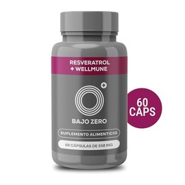 Bajo Zero Defense. Resveratrol y Wellmune. Poderoso antioxidante y potenciador del sistema inmune. 60 cápsulas.