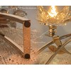Tabletop Flower Crystal Candelabra with 3arm,Decorative Crystal Lotus Flower Candle