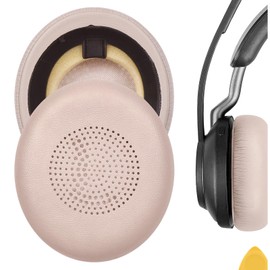 Geekria QuickFit Replacement Ear Pads for Jabra Evolve2 65 UC, Evolve2 65 MS, Evolve2 40 UC, Evolve2 40 MS, Elite 45h Headphones Ear Cushions, Headset Earpads, Ear Cups Cover Repair Parts (Beige)