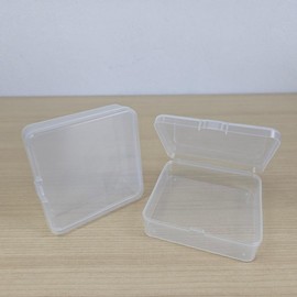 9.5cm square transparent plastic mini storage bin 12ea