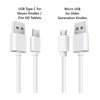 6ft Long USB to Micro-USB & USBC Charger/Charging/Power Cable Cord