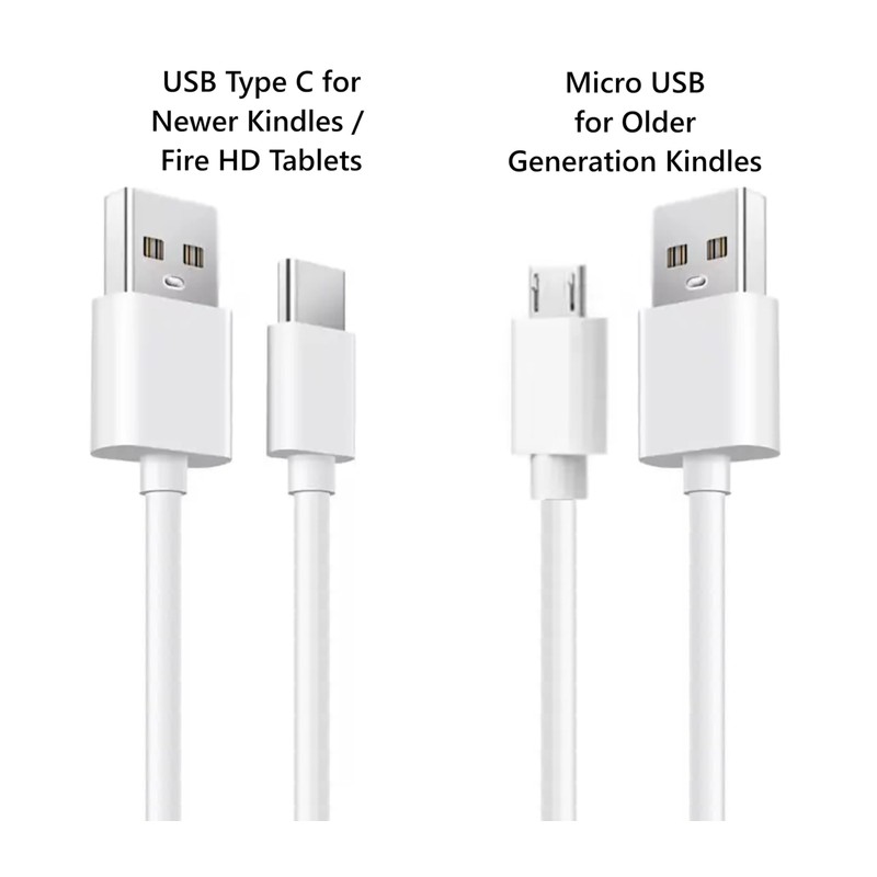 6ft Long USB to Micro-USB & USBC Charger/Charging/Power Cable Cord