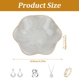 Ästhetische Keramik Schmuckschale - Dekorative Blattschale für Schlüssel, Ringe und Schmuck - Tisch- und Nachttischdekoration - Handgefertigtes Schmucktablett für Zimmer (Rosa)