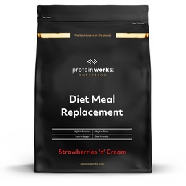 Protein Works - Diet Meal Replacement, Nutrient Dense Complete Meal, Immunity Boosting Vitamins, Affordable, Healthy And Quick, 7 Meals, Strawberries 'n' Cream, 500g