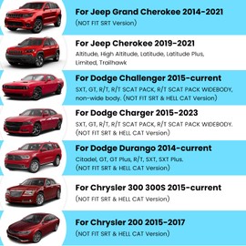 Steering Wheel Shift Paddle Extended Shifter Trim Cover for Dodge Challenger Charger Durango RT & Scat Pack 2015-2024, for Jeep Grand Cherokee 2014-2020 Interior Decoration Accessories (Red 2PCS)