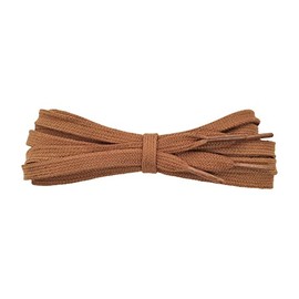 Fabmania Flat Cotton Shoe Laces - 8 mm wide - Tan - Length 120 cm