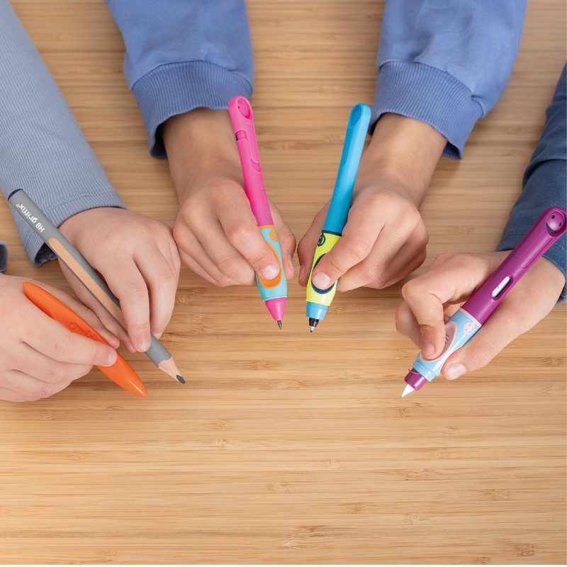 Pelikan Griffix 820455 Ink Pen for Left-Handed Users, NeonFreshBlue, Pack
