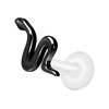 PIERCINGLINE PTFE Labret with Internal Thread Titanium Attachment Snake Piercing