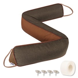 TORRAMI 30" Door Draft Stopper Under Bottom Insulation Noise Air Stopper 2.09LB,Sound Proof Draft Guard Seal for Doors and Windows - Triangle Coffee