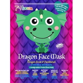 7th Heaven Dragon Sheet Face Mask – Face Mask Sheet with Dragon Fruit & Panthenol – Sheet Masks to Hydrate & Revitalise Skin