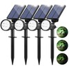 4-Pack Solar Spot Lights for Outside, 30LEDs Solar-Powered Lights Outdoor