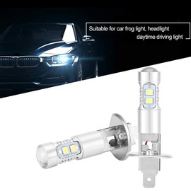 Ejoyous Bombillas LED antiniebla, H1 de 6000 K, kit de bombillas LED para faros delanteros, 2 bombillas de repuesto para coches, camiones, SUV, Plug and Play